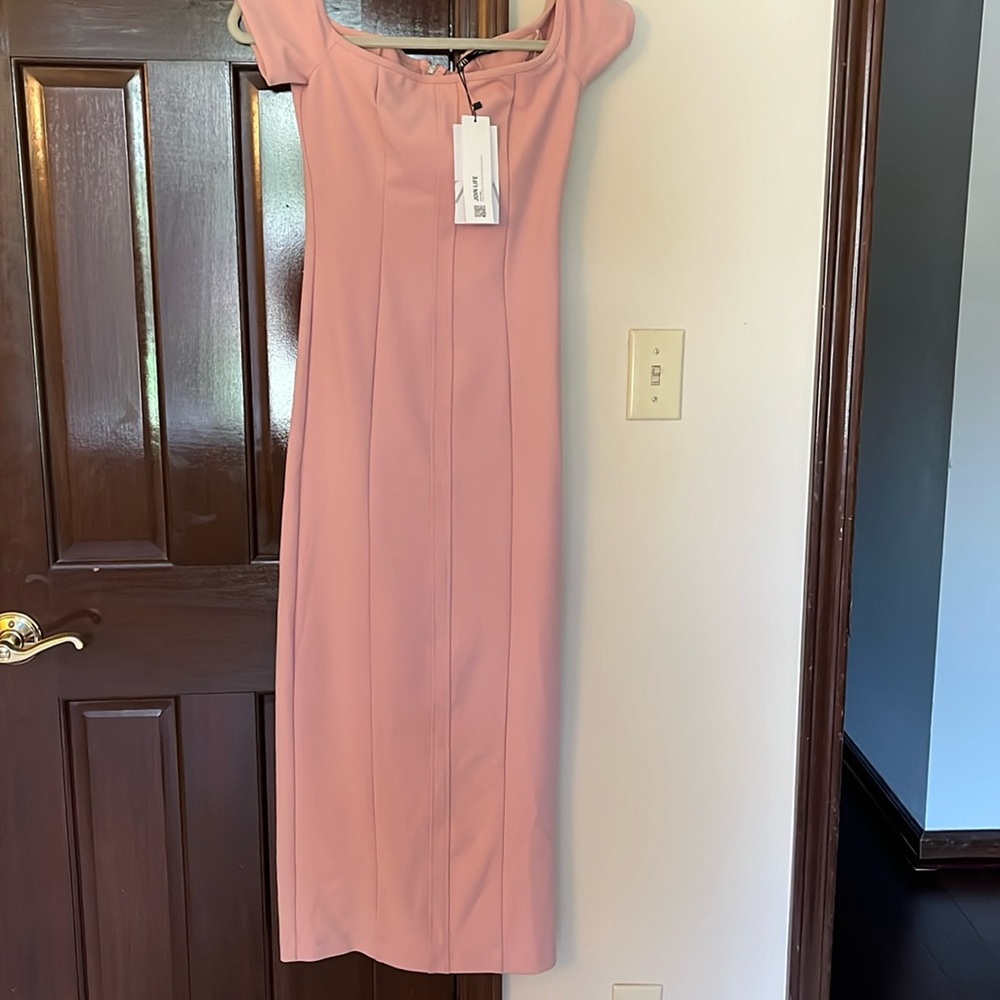 Long pink dress